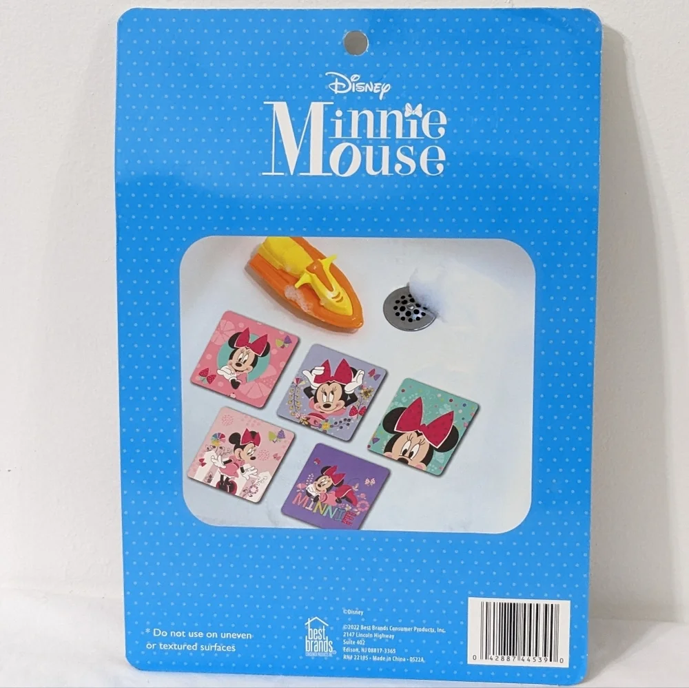 Disney Minnie Mouse Bath Tub Treads, Set of 5, NEW